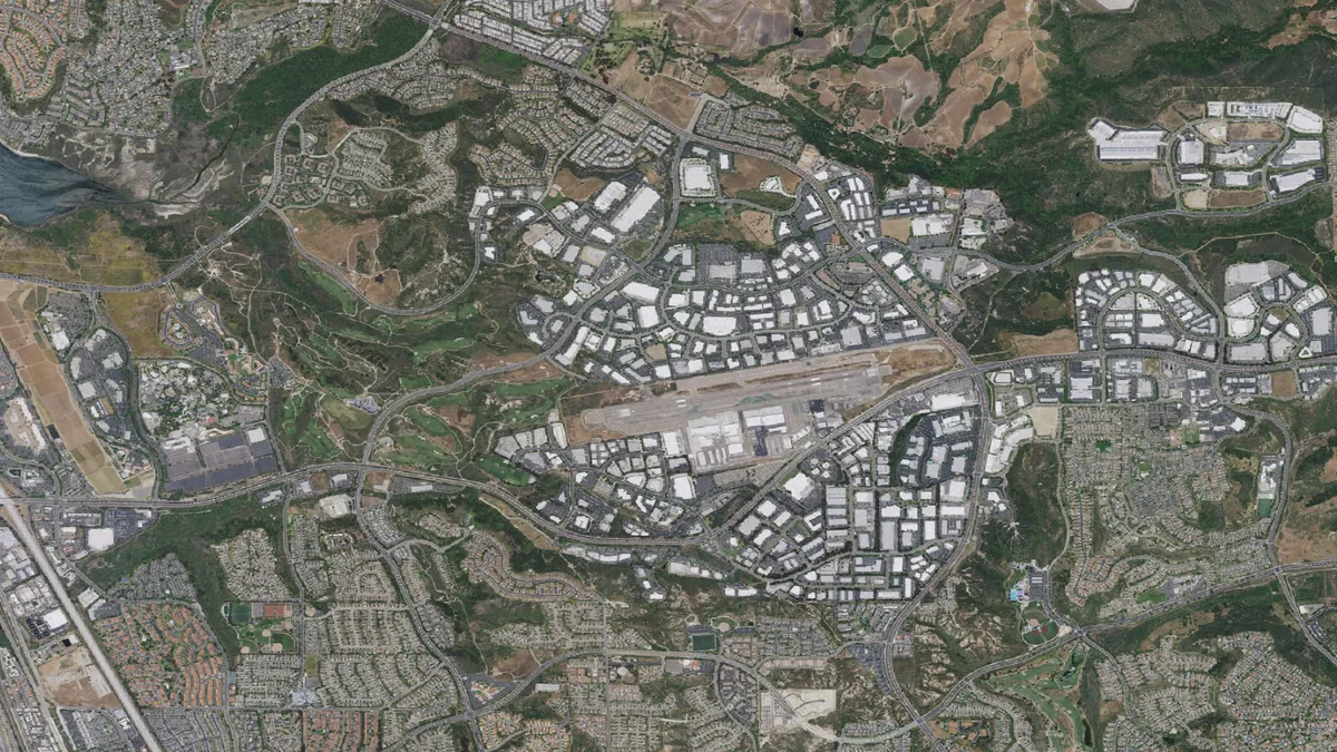 Aerial view centered on Carlsbad, California