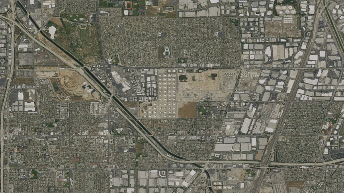 Aerial view centered on Carson, California