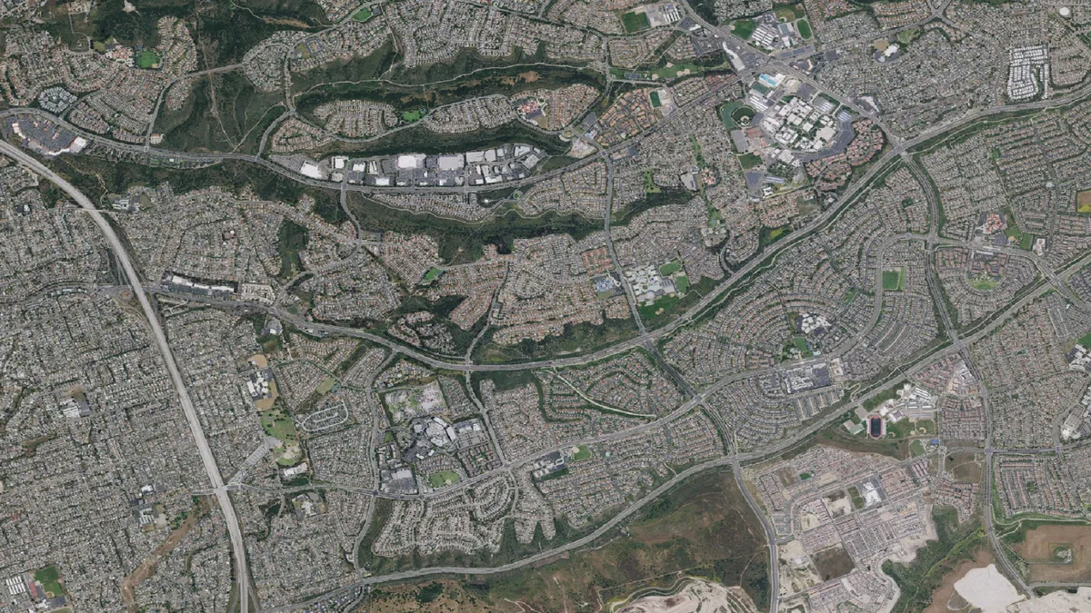 Aerial view centered on Chula Vista, California