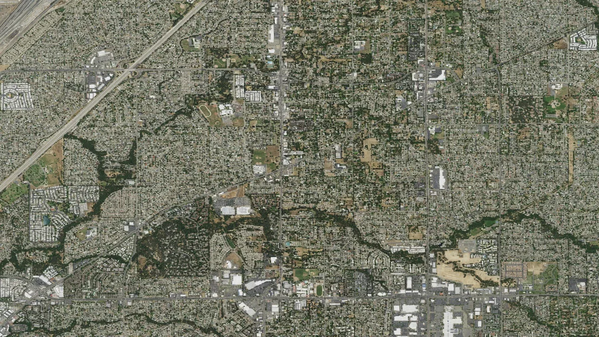 Aerial view centered on Citrus Heights, California