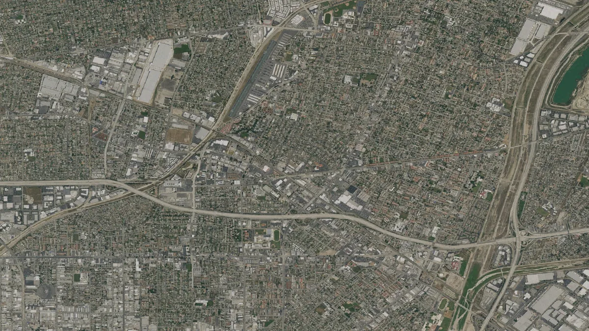 Aerial view centered on El Monte, California
