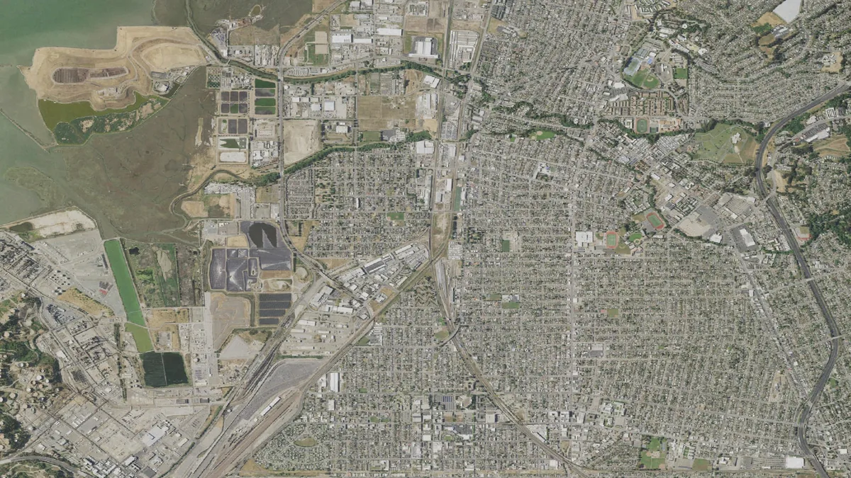 Aerial view centered on Richmond, California