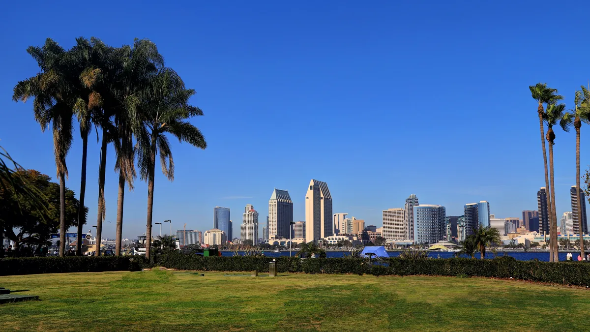 San Diego skyline viewed from Coronado Island