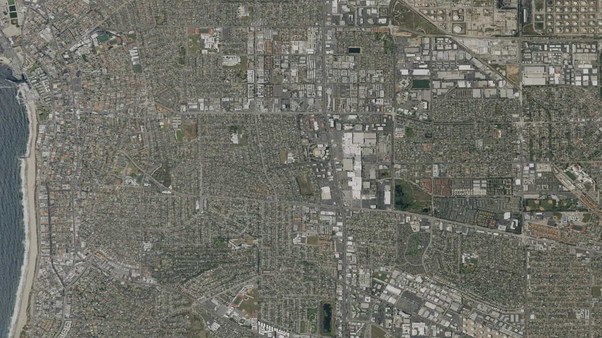 Aerial view centered on Torrance, California